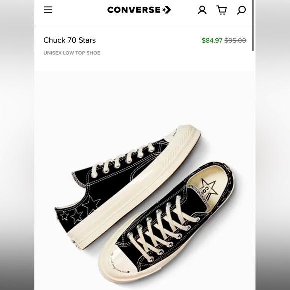 Converse Chuck 70 Stars Embroidered Shoes - Picture 2 of 8